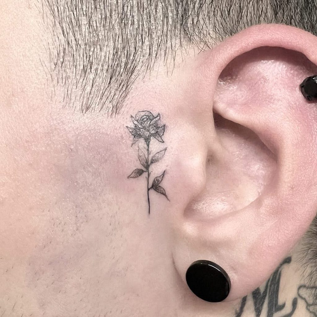 Fineline Rose Tattoo
